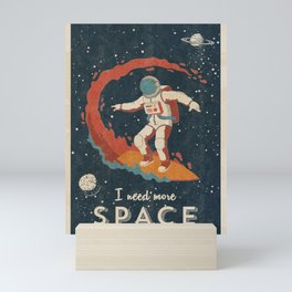 I need more space - Vintage space poster #8 Mini Art Print