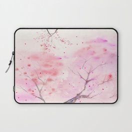 Cherry Blossom, Abstract,  Art Watercolor Painting  by Suisai Genki  Laptop Sleeve