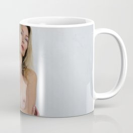 Erotic Nude Model Sierra - Spreading her legs to show you her pussy and tits and erotic nude body Coffee Mug