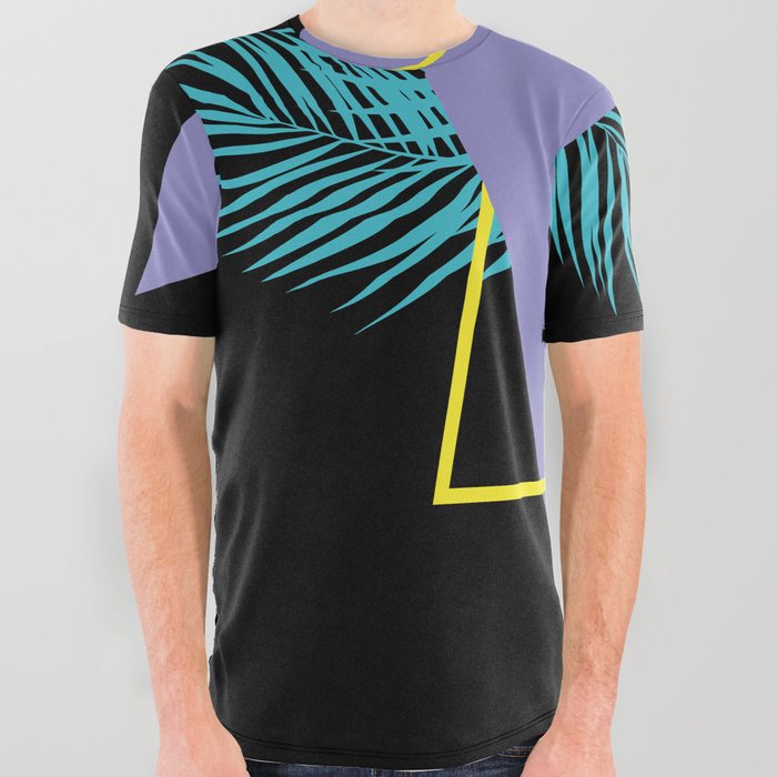 Memphis pattern 48 - 80s / 90s Retro / Palm Tree All Over Graphic Tee