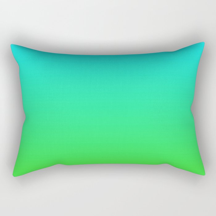 FLUORESCENT BLUE & GREEN GRADIENT  Rectangular Pillow