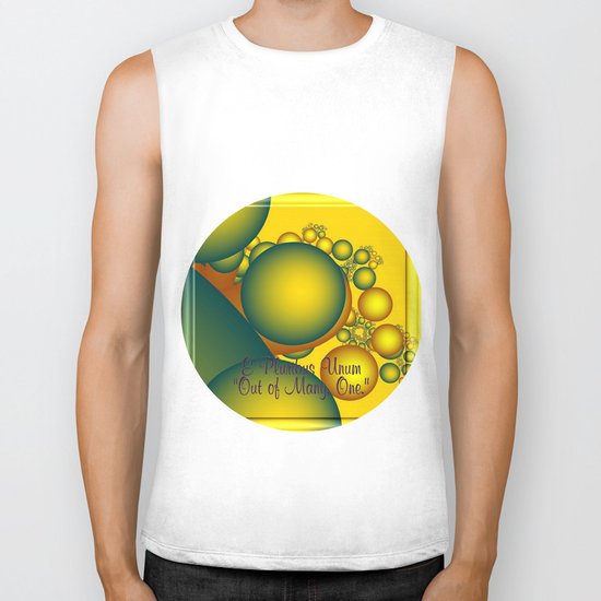 e pluribus unum out of many - one Biker Tank