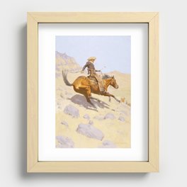 The Cowboy by Frederic Remington Recessed Framed Print