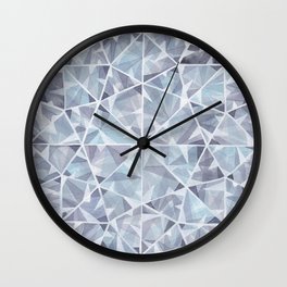Grey Round Gem Wall Clock