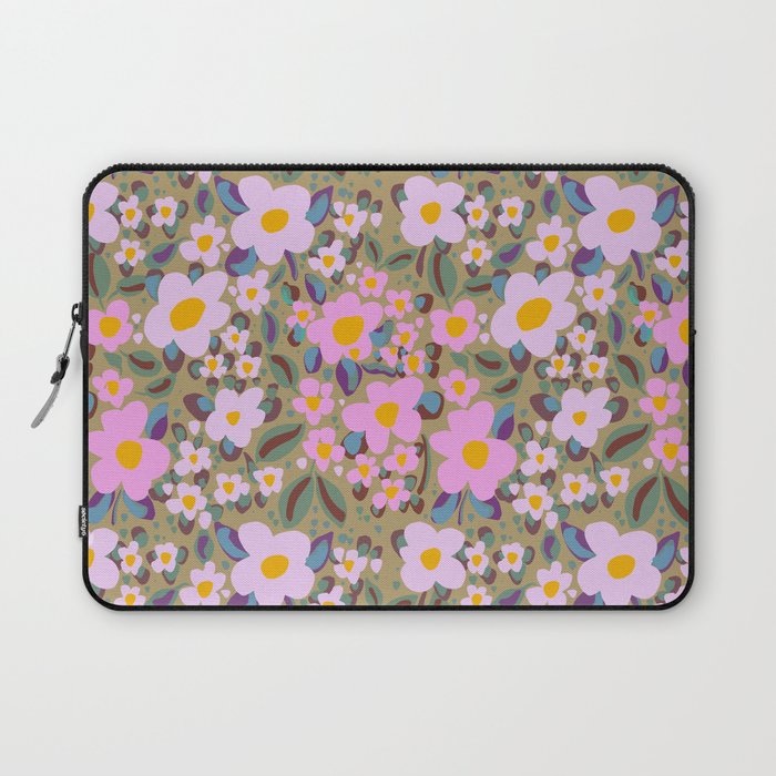 pastel colours spring flowers pattern Laptop Sleeve