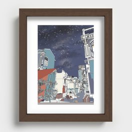A typical dinner  Recessed Framed Print