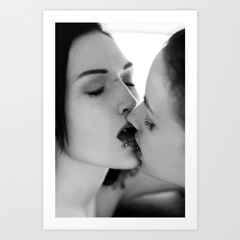 Sexy Kiss Art Print By Angelakrough Society6