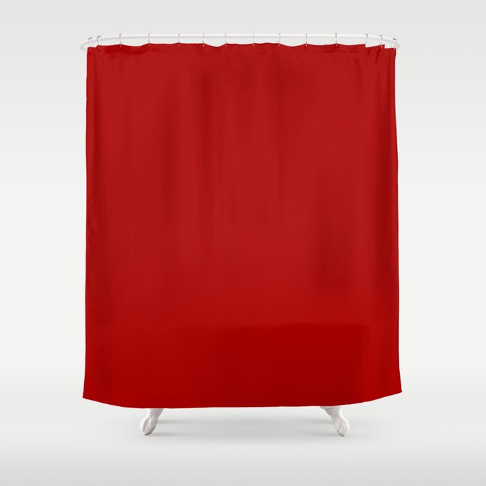 Monochrome red 170-0-0 Shower Curtain