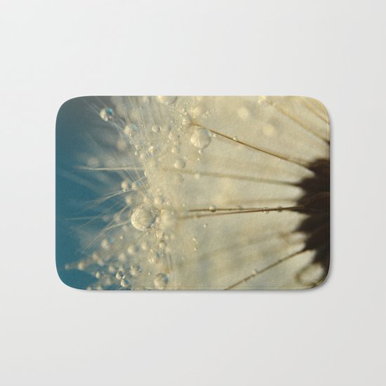 Dandelion with Blue Bath Mat