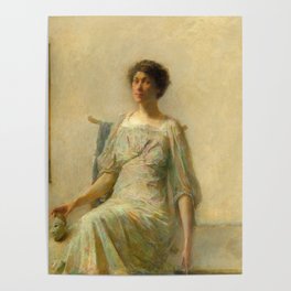 Lady with a Mask, 1911 by Thomas Wilmer Dewing Poster