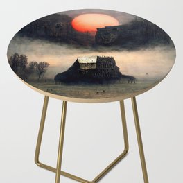 Sunset on a strange alien world Side Table