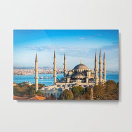 Blue Mosque Metal Print