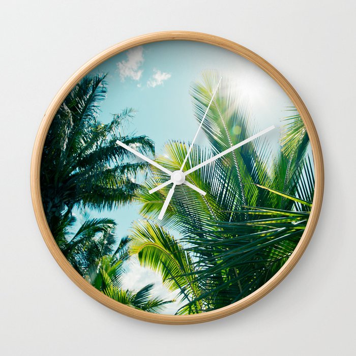 Beach Palms Wall Clock