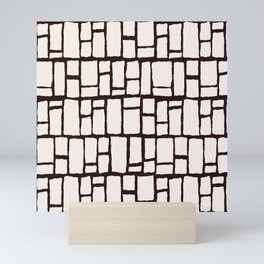 Bricks - Black and White Mini Art Print