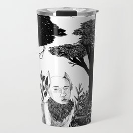 some dudes hanging out in the jungle Travel Mug