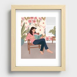 Reading and Relaxing Recessed Framed Print