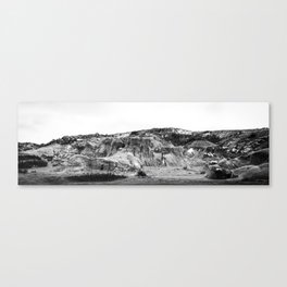 Paint Mines Interpretive Park Badlands in Colorado, Black & White Canvas Print