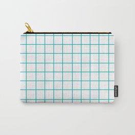 Grid (Eggshell Blue/White) Carry-All Pouch