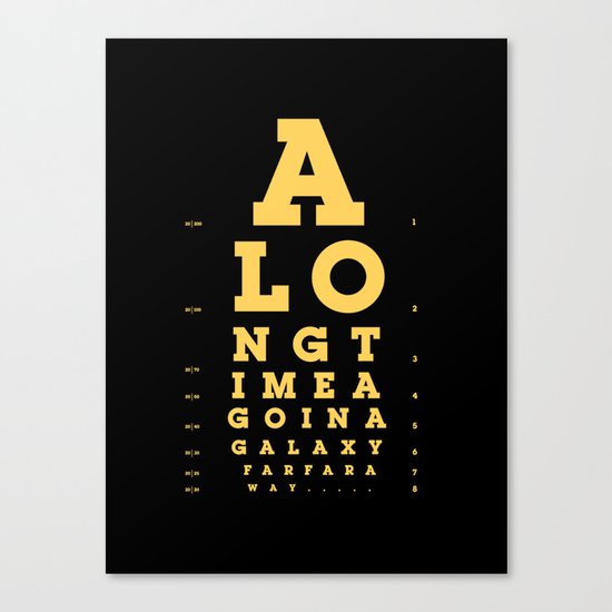 Jed Eye Chart Canvas Print