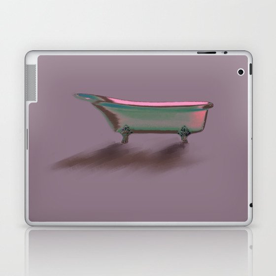 Bathtub Vintage Retro Art Deco Shower Curtain Laptop Ipad Skin By Artykarmakreations