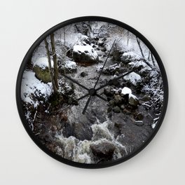 A Snow River in the Scottish Highlands Wall Clock