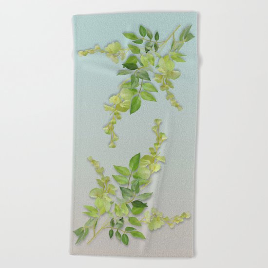 Yellow Tiny Flowers Beach Towel