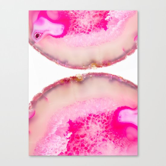 Shocking Pink Agate Canvas Print