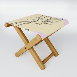 The Spark Between the Touch Of Our Hands Folding Stool