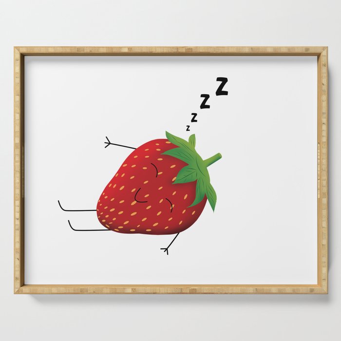 Strawberry sleeping Serving Tray