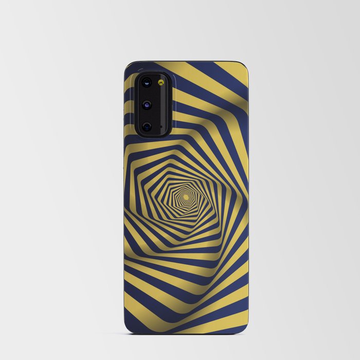Blue & Gold Color Psychedelic Design Android Card Case