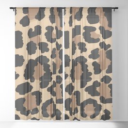 Leopard Print Sheer Curtain