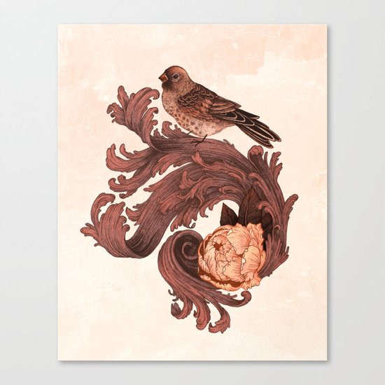 Rosy Bird Canvas Print