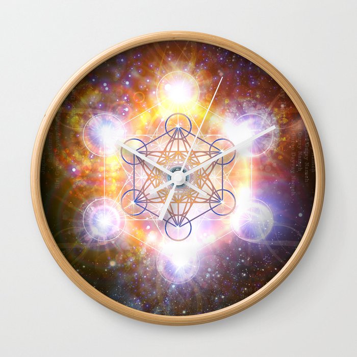 "Aad Guray Nameh"- Merkaba-  Protective energy of the Universe Wall Clock