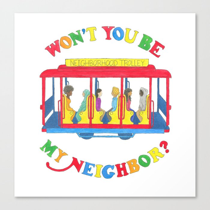 Mister Rogers Neighborhood Trolley Canvas Print