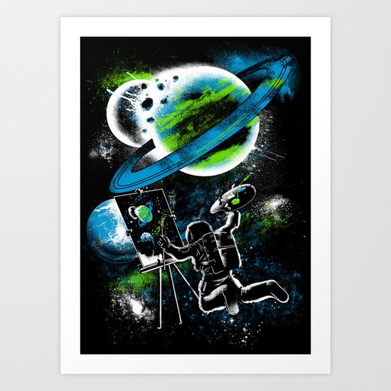 space Painting Art Print