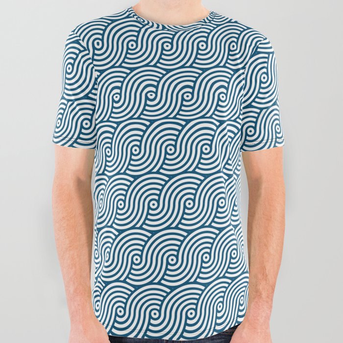 Sea waves pattern All Over Graphic Tee
