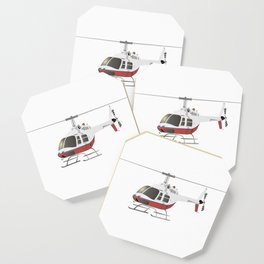 White and Red Helicopter Coaster