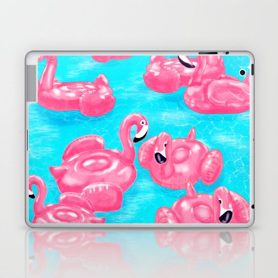 Flamingo Pool Laptop & iPad Skin