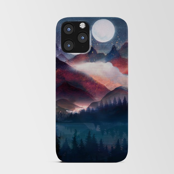Mountain Lake Under the Stars iPhone Card Case
