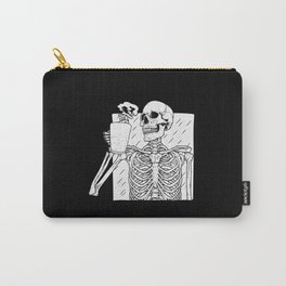 SKELETON WITH COFFEE Carry-All Pouch
