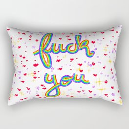 Fck you rainbow Rectangular Pillow