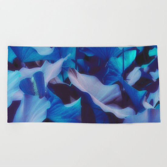 Exotic Leaves Beach Towel