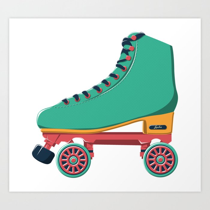 old school roller skate Art Print by Lucho Society6