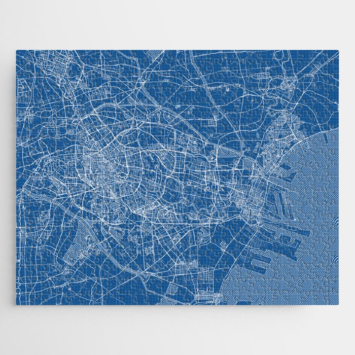 Tianjin City Map of China - Blueprint Jigsaw Puzzle
