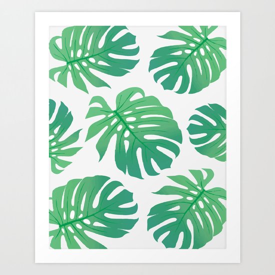 Leaf pattern Art Print