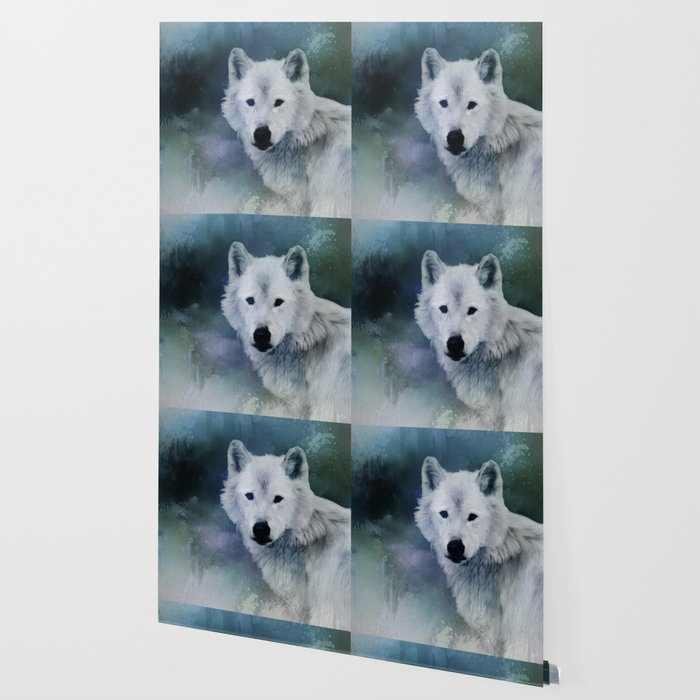 Spirit Of White Wolf Wallpaper By Daugustart Society6