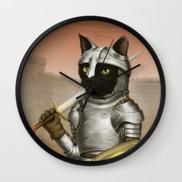 Fighter Cat Wall Clock