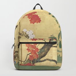 Maple Tree Japanese Edo Period Six-Panel Gold Leaf Screen Backpack