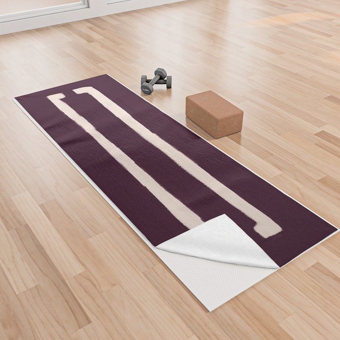 Spatial Concept 54. Minimal Painting Yoga Towel