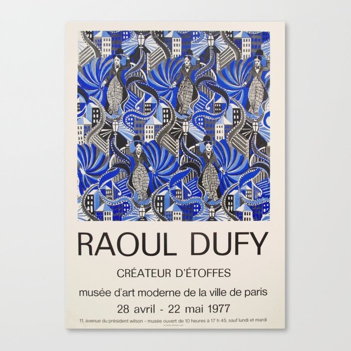 Raoul Dufy - Exhibition poster Paris 1977 Canvas Print